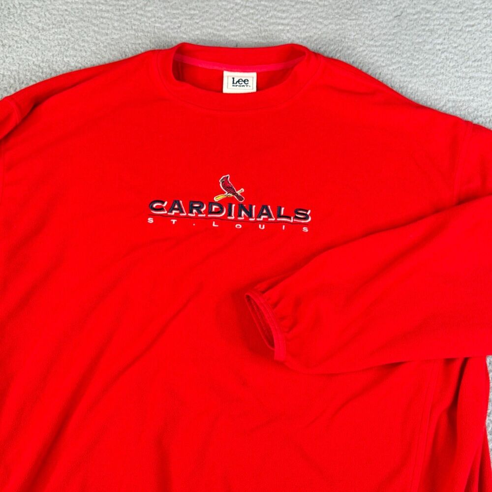 VINTAGE LEE Sport St Louis Cardinals Sweatshirt Men XL Red MLB Baseball Pullover